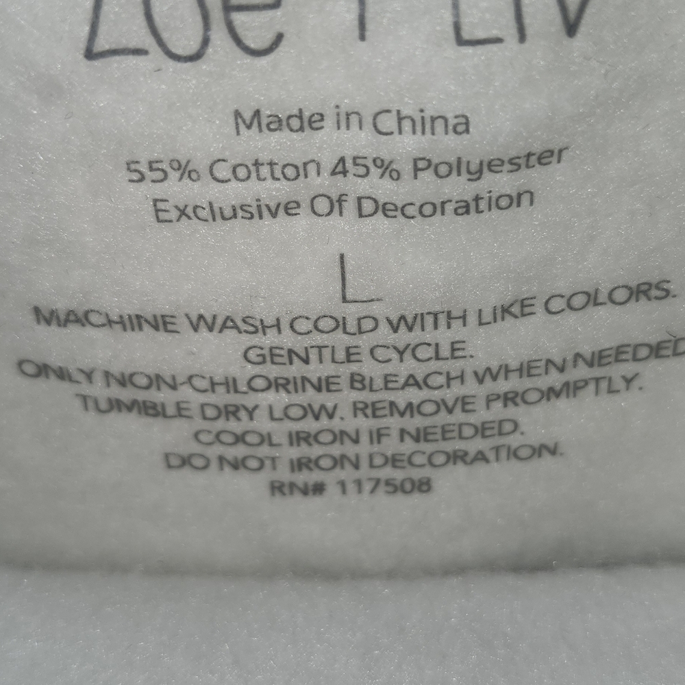 Zoe + Liv White Cotton Blend Top - Picture 3 of 4